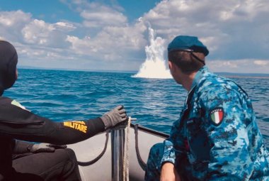Rimossa dal litorale di San Vito una grossa bomba della II guerra mondiale