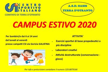Parte il campus estivo del Csi