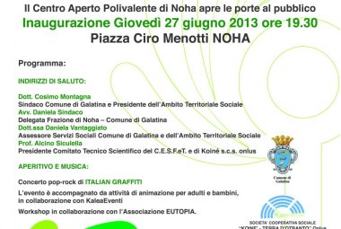 Apre il Centro polivalente nell'ex-scuola elementare di Noha