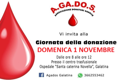 L'1 Novembre si dona il sangue al 'Santa Caterina Novella'