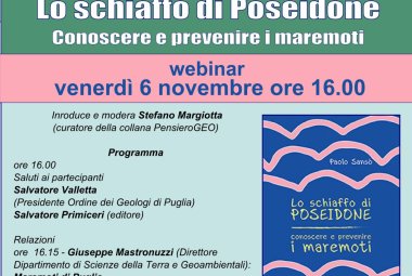 Il 6 Novembre  il webinar “Lo schiaffo di Poseidone. Conoscere e prevenire i maremoti”