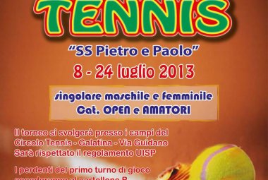 Tennis. Aperte le iscrizioni al torneo "Santi Pietro e Paolo" per amatori