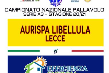 Efficienza Energia Galatina vs Aurispa Libellula Lecce: è derby salentino