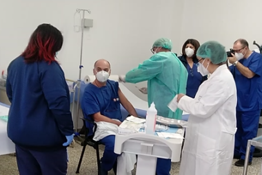 Il primario di Malattie Infettive è stato il primo vaccinato di Galatina