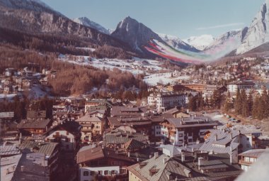 Le Frecce Tricolori a Cortina per i Campionati del Mondo di sci alpino 