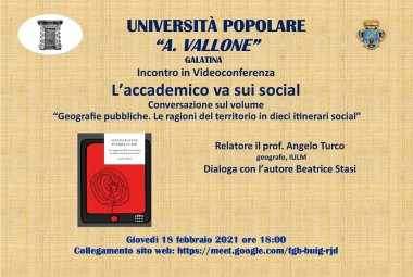 "Geografie pubbliche. Le ragioni del territorio in dieci itinerari social”