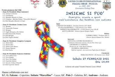 “Insieme si può - Famiglia, scuola e sport nell’assistenza dei bambini con autismo”