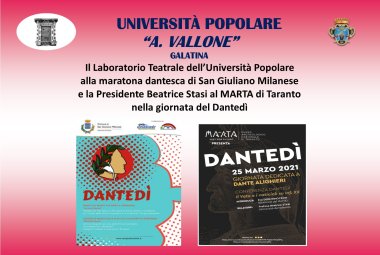 Lettura della Divina Commedia non stop. L'Università Popolare di Galatina partecipa alla maratona dantesca