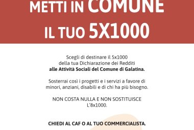 "Il tuo 5x1000 per il Comune di Galatina"