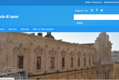 Il nuovo portale della Provincia di Lecce