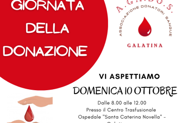 Domenica si dona il sangue a Galatina con Agados