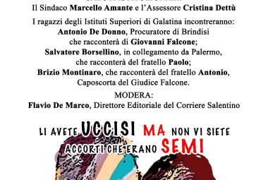 “Giornata della Memoria e dell’Impegno in ricordo delle vittime delle mafie”