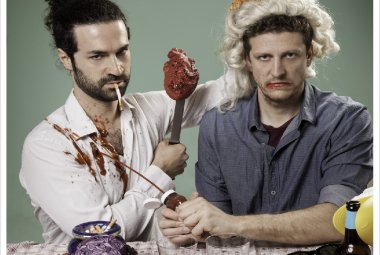 Simone Tangolo e Beppe Salmetti in “Romeo&amp;Giulietta – L’amore fa schifo ma la morte di più” 