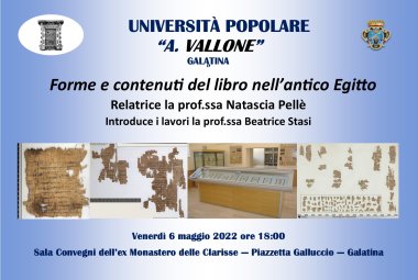 “Forme e contenuti del libro nell'Antico Egitto” 