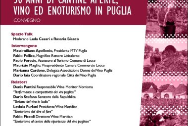 "30 anni di Cantine aperte. Vino ed enoturismo in Puglia"