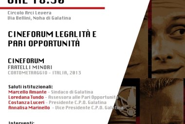 Cineforum "Legalità e Pari Opportunità"