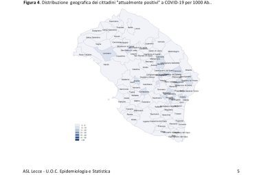 COVID-19. In leggero aumento il numero dei galatinesi ancora positivi