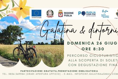 Una ciclo escursione gratuita fra Galatina e Soleto