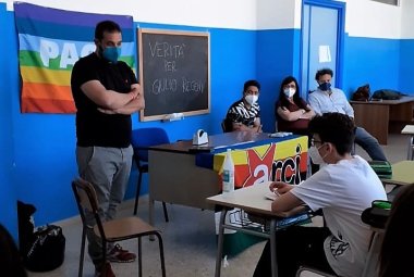 Gli studenti della Terza A della Giovanni XXIII a confronto con i rappresentanti del Progetto “Safia Ama Jan” di Galatina