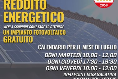 Un impianto fotovoltaico gratis, gli appuntamenti di luglio