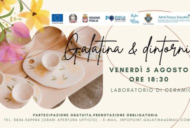 A Galatina un laboratorio della ceramica, una lettura teatralizzata e una ciclo escursione gratuita