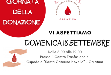 Il 18 settembre 2022 si dona il sangue con Agados