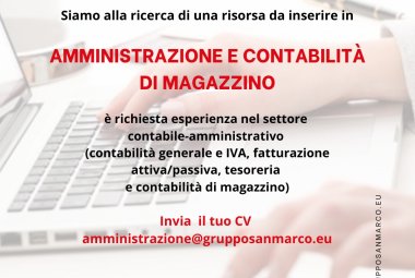La San Marco srl cerca risorsa in ambito amministrativo