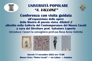 Visita guidata nel Museo “Cavoti”  alla Mostra di poesia visiva Alfabeti 2