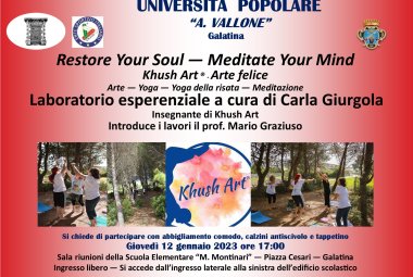 Un Laboratorio esperenziale di Khush Art ® all'Università Popolare di Galatina