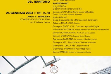 “Lo sport come strumento di inclusione: come implementare la rete tra Università e associazioni del territorio” 