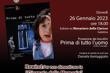Giornata della Memoria. A Galatina la proiezione del docufilm “Prima di tutto l’uomo” di Elio Scarciglia