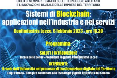 “Sistemi di Blockchain: applicazioni nell’industria e nei servizi”