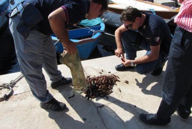 Denunciato sub sorpreso con 5,5 kg di datteri di mare. Distrutti i molluschi