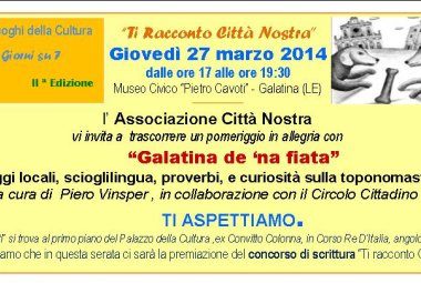 “li cunti de ‘na fiata”, questa sera Piero Vinsper e la premiazione del concorso