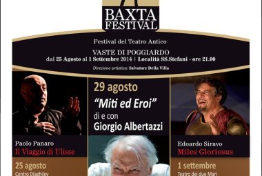 A Vaste il Festival del Teatro Antico con Giorgio Albertazzi