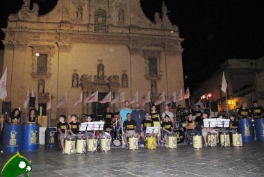 L'energia del  PowerDrumEnsemble nel Palazzo della Cultura a Galatina