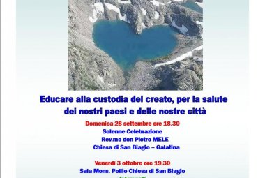 “Educare alla custodia del creato, per la salute dei nostri paesi e delle nostre città”