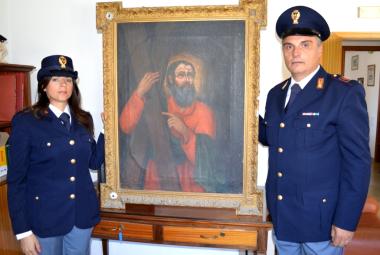 Ritrovato il 'Sant'Andrea Apostolo' rubato all'Addolorata