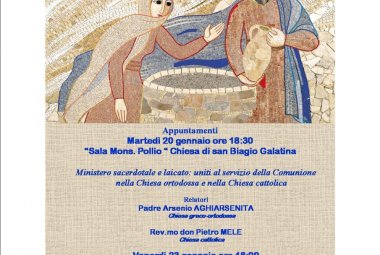 Settimana di preghiera per l'unità dei cristiani, gli appuntamenti galatinesi