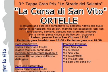 Da Ortelle la terza tappa  del Grand Prix "Le Strade del Salento" 
