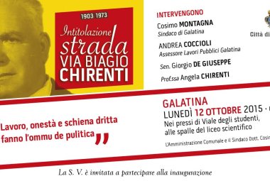Via Biagio Chirenti diventa realtà