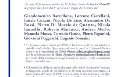 Parte la Scuola di Liberalismo