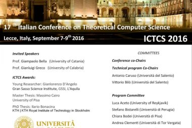 L'Informatica Teorica si dà appuntamento a Lecce